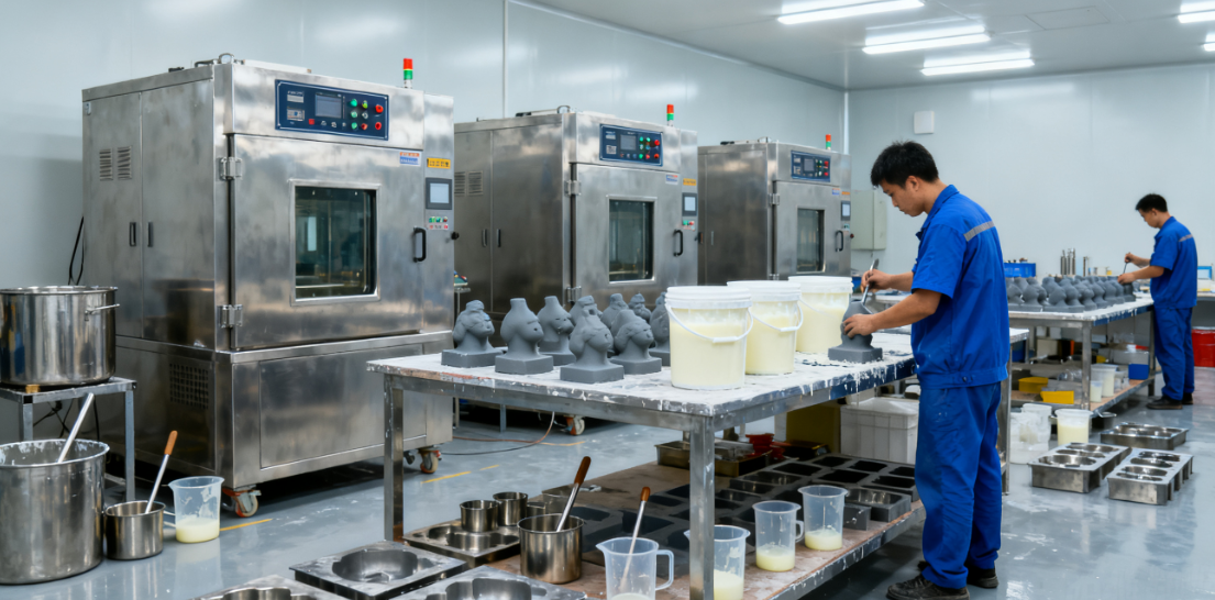 拓維硅膠復(fù)模車間